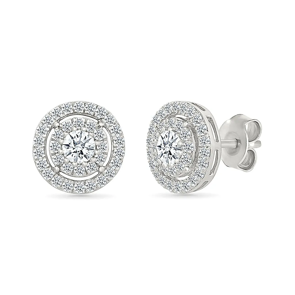 Stylish Gold & Diamond Earrings