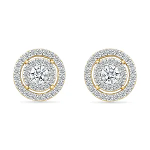 Stylish Gold & Diamond Earrings