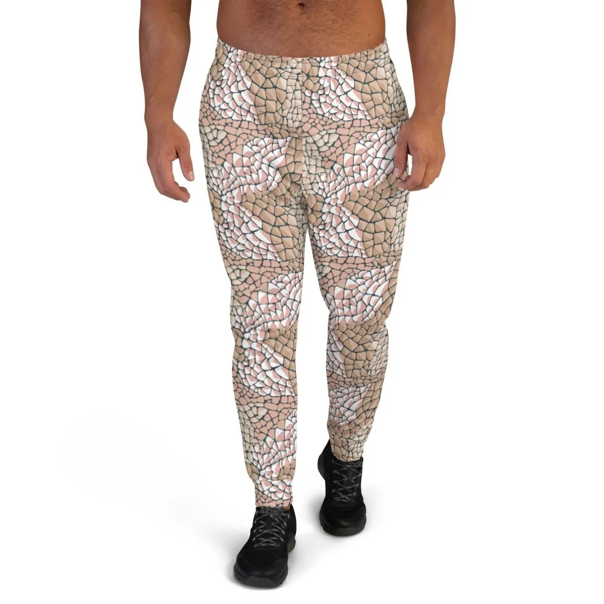 Tan Animal Print Men's Street Joggers