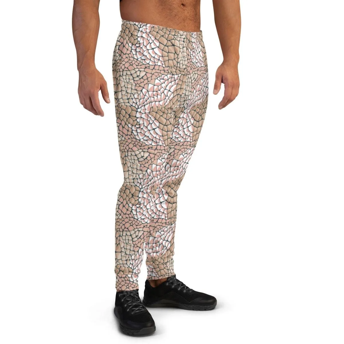 Tan Animal Print Men's Street Joggers