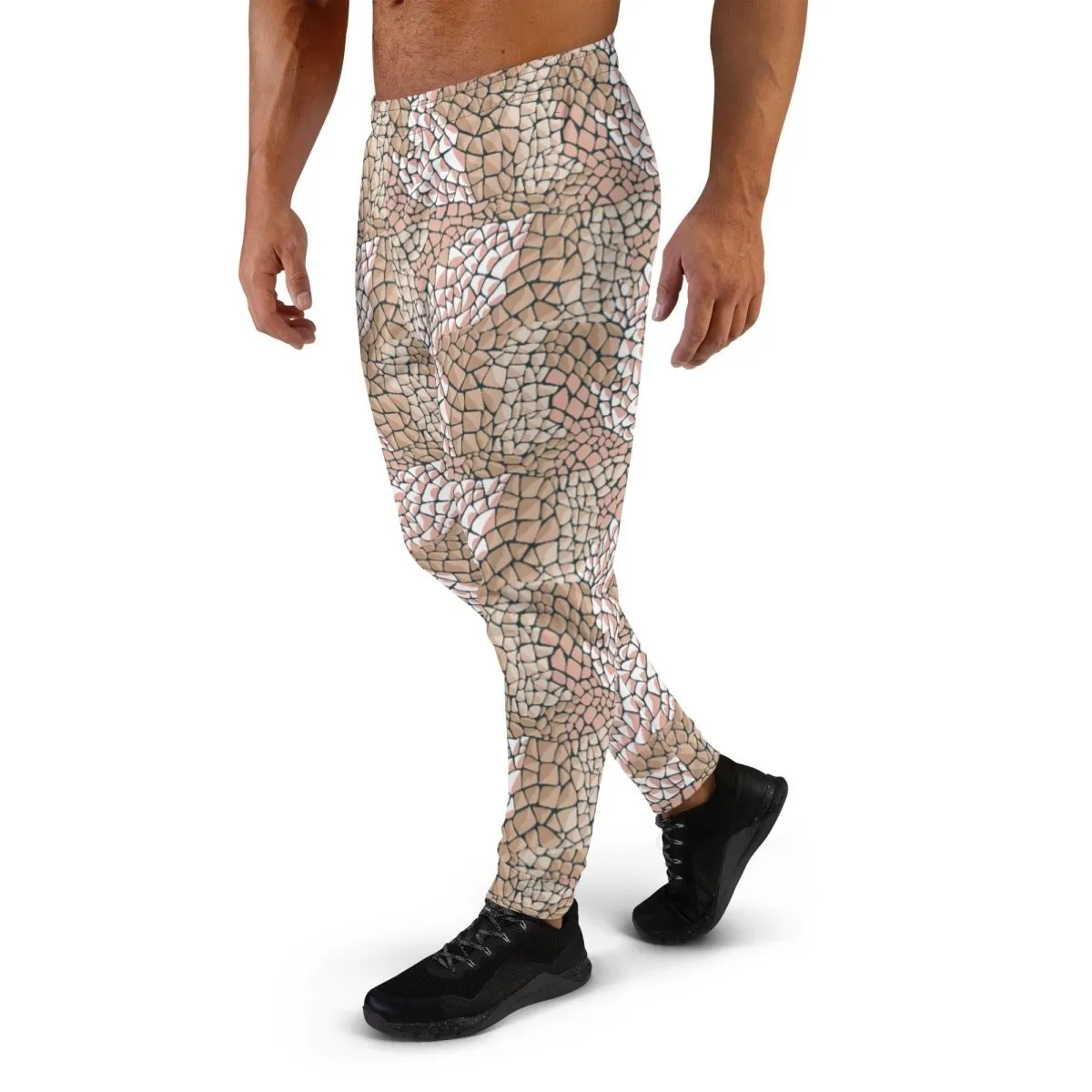 Tan Animal Print Men's Street Joggers