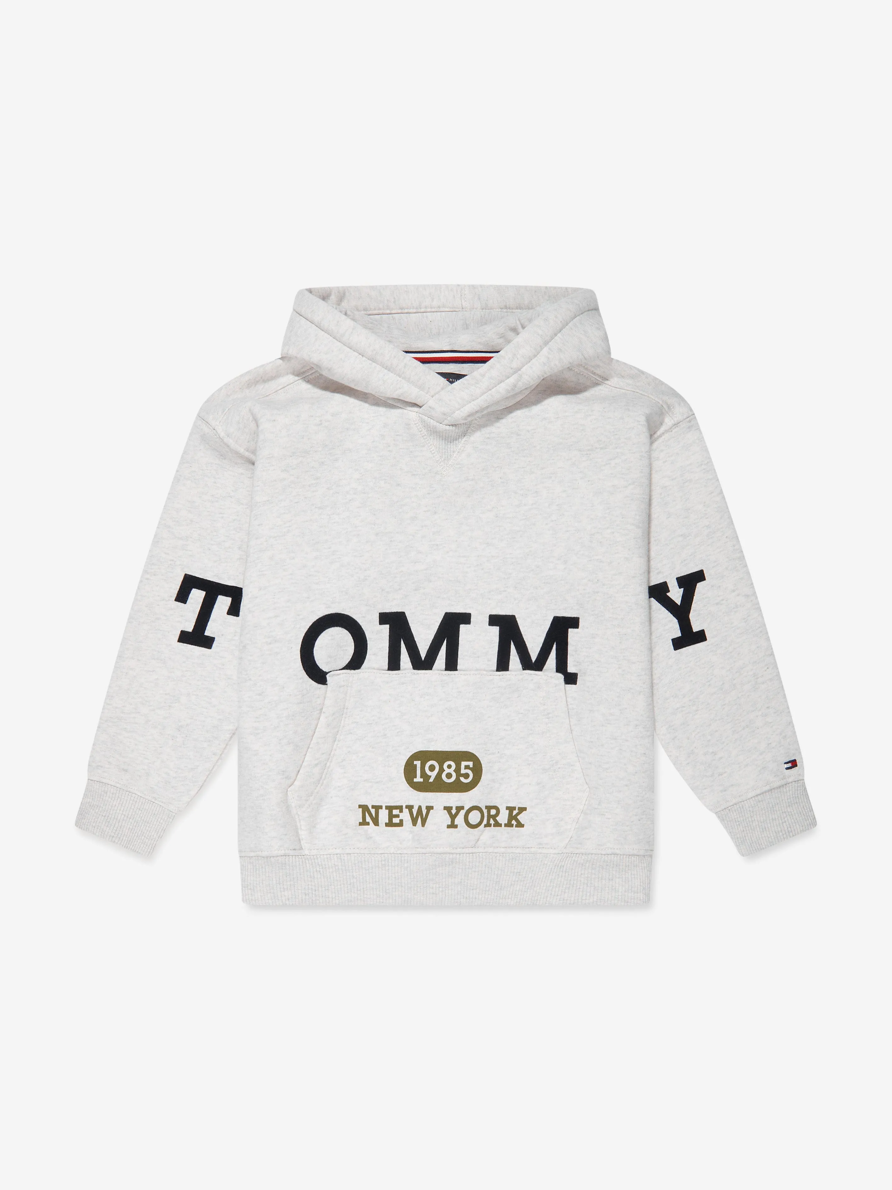 Tommy Hilfiger Boys Logo Hoodie in Grey