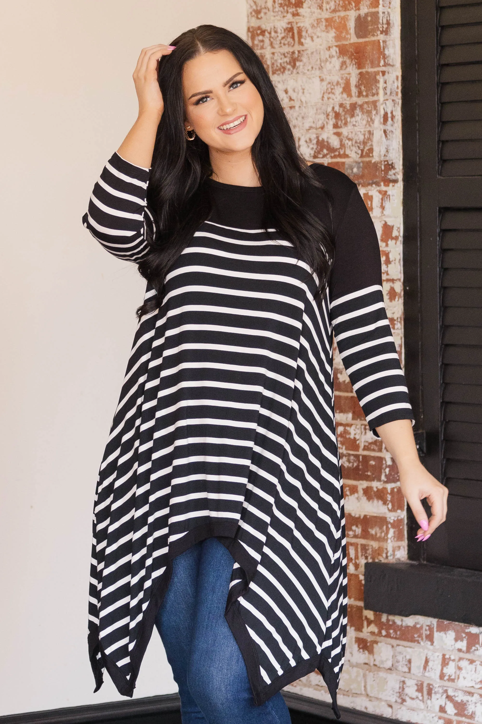 Track Me Down Tunic, Black