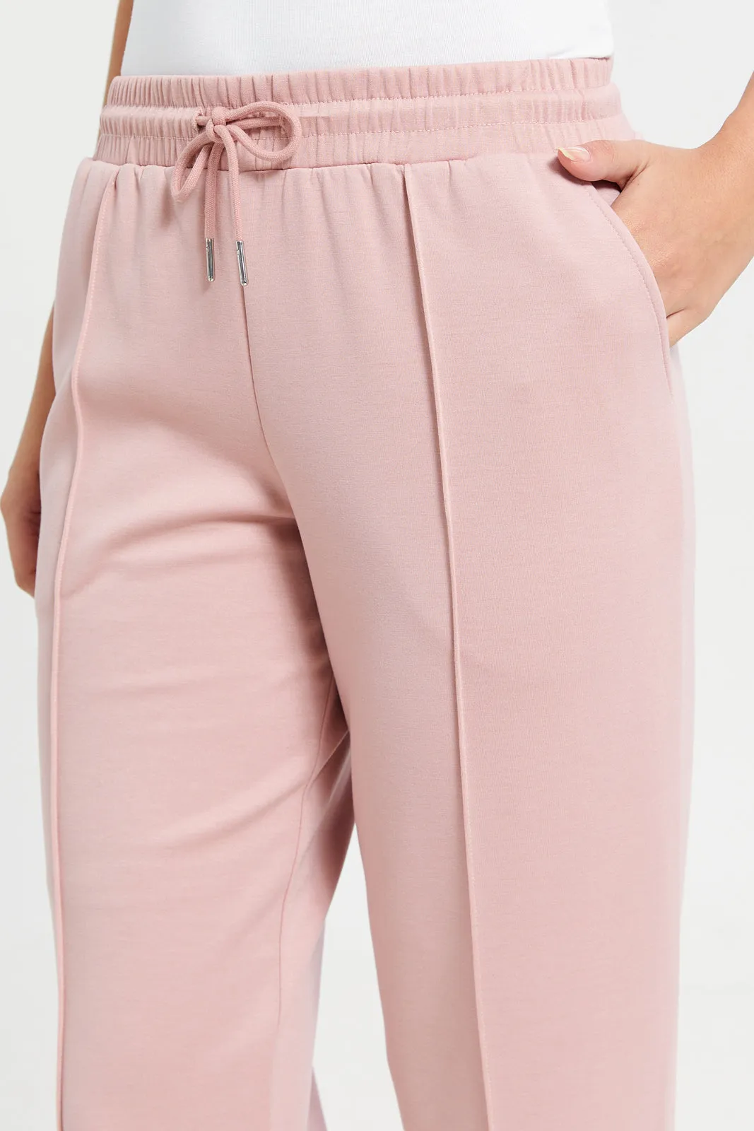 Women Beige Track Pants