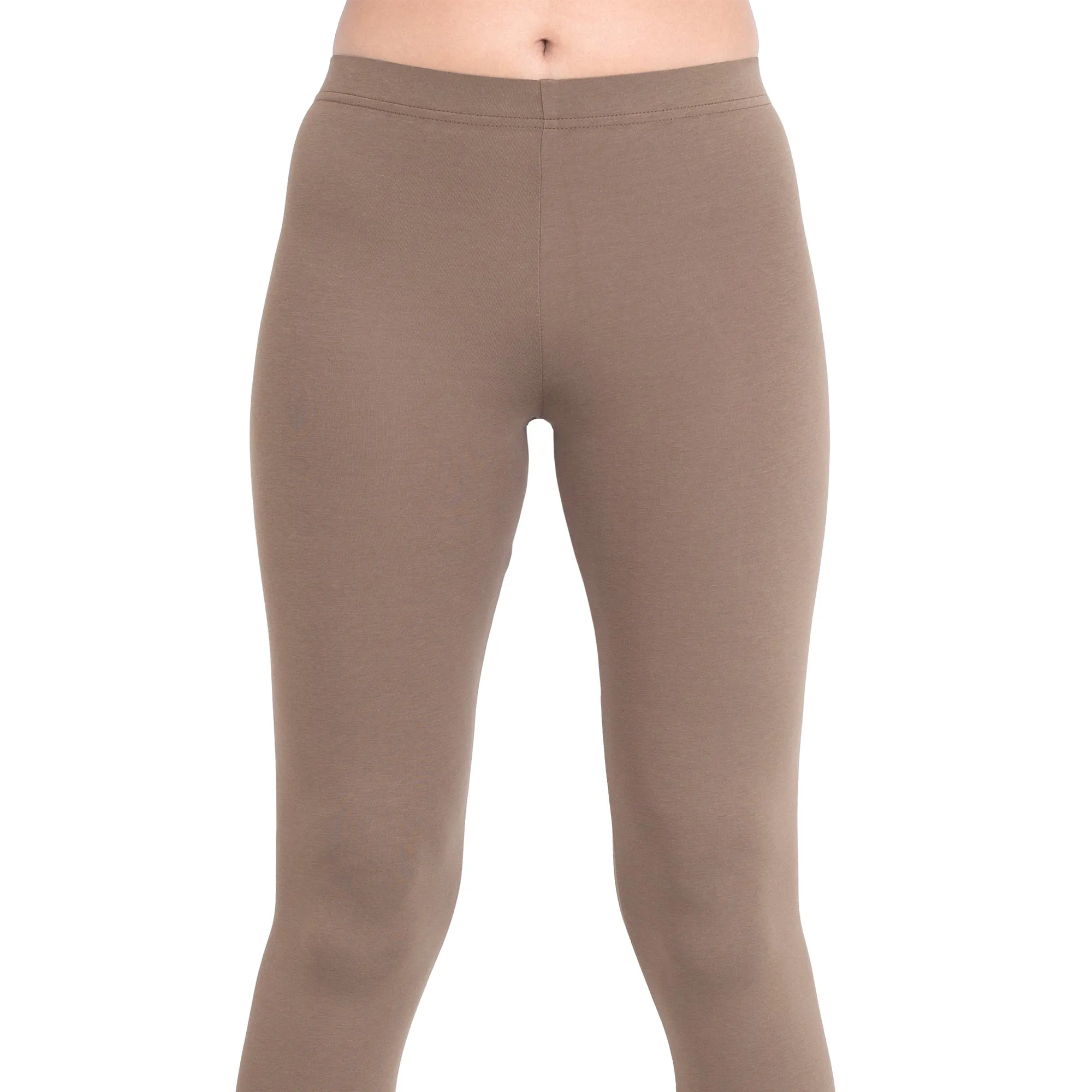 Women Mid Brown Ankle Length Legging